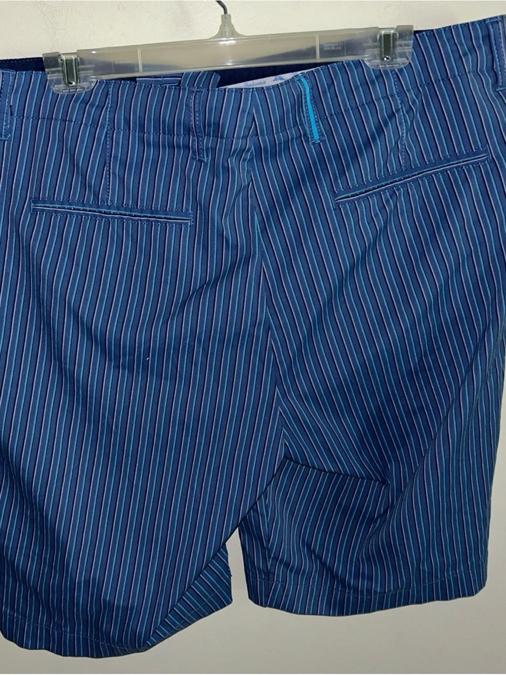 Tommy Bahama Navy Blue Multi-Stripe Flat Front Shorts